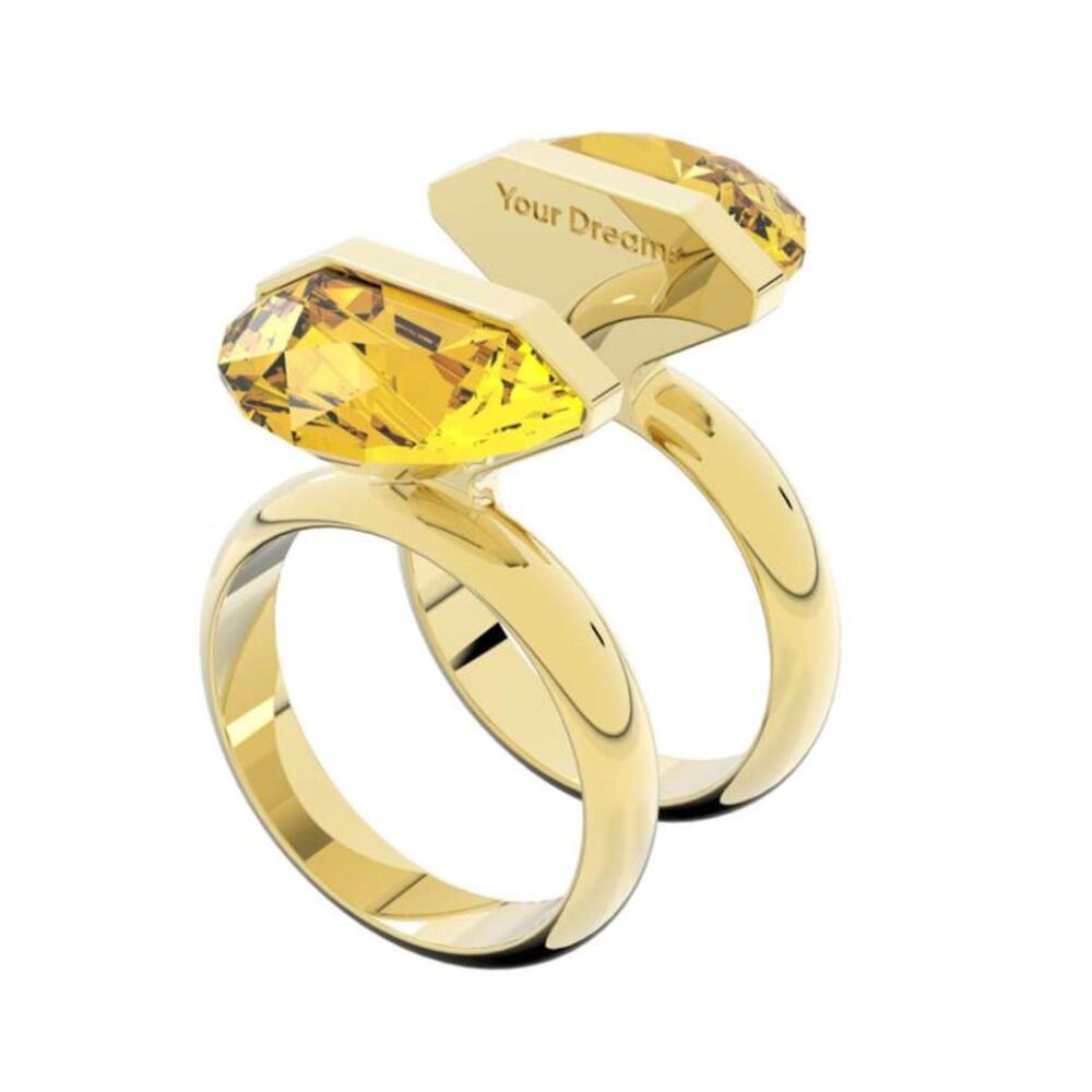 Swarovski Lucent ring Magnetic closure, Yellow, Gold-tone plated size 55/7 - Picture 5 of 7
